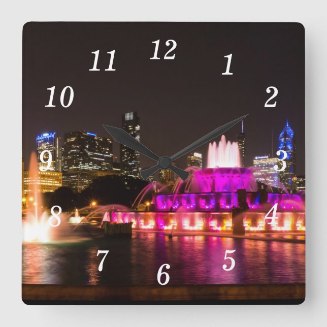 Reloj Cuadrado Grant Park Chicago Wall Clock (Anverso)
