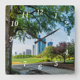 Reloj Cuadrado Grant Park Morning Walk Wall Clock