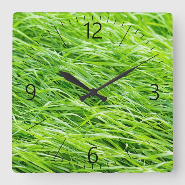 Reloj Cuadrado Grass (Anverso)