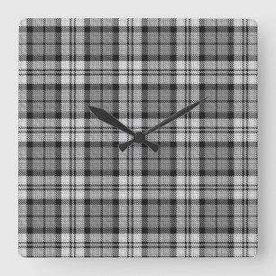 Reloj Cuadrado Gray Blackwatch Tartan Plaid Design