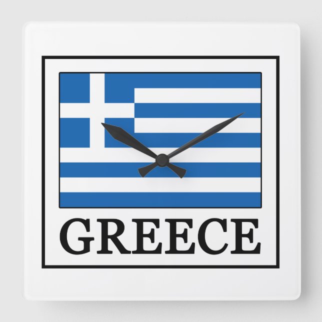 Reloj Cuadrado Grecia (Anverso)