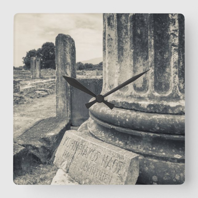 Reloj Cuadrado Grecia, ruinas de la ciudad antigua (Anverso)