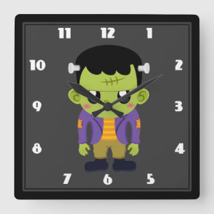 Reloj Cuadrado Green Frankenstein Monster Halloween