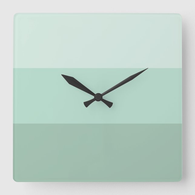 Reloj Cuadrado Green Ombre Striped (Anverso)