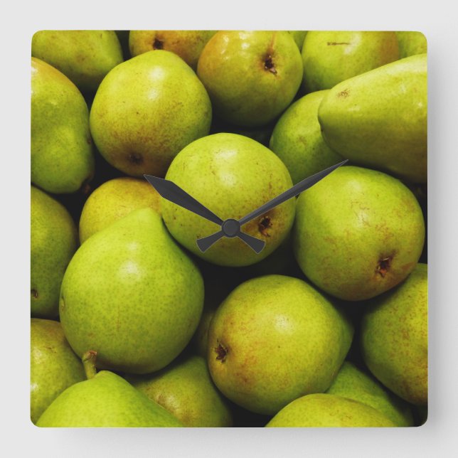Reloj Cuadrado Green Pears (Anverso)
