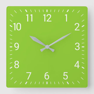 Reloj Cuadrado Green Square Wall Clock