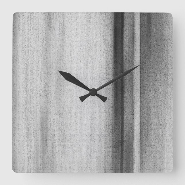 Reloj Cuadrado Gris blanco negro moderno (Anverso)