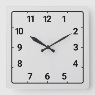 Reloj Cuadrado Gris claro