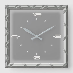 Reloj Cuadrado Gris elegante