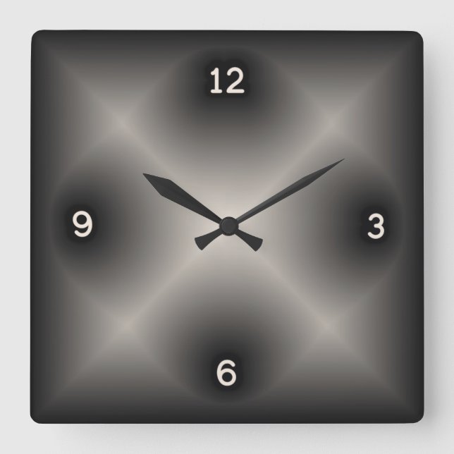 Reloj Cuadrado Gris moderno (Anverso)