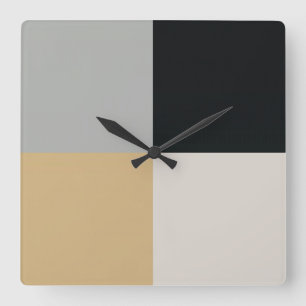 Reloj Cuadrado Gris, negro y tan