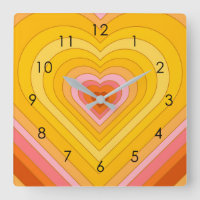 Groovy Retro Layered Heart    