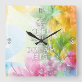 Reloj Cuadrado Guay asombrosa cita a la moda: "Mantengan la calma