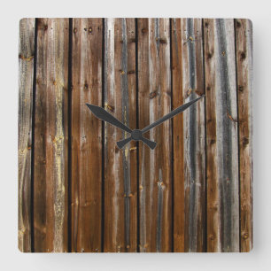 Reloj Cuadrado Guay de textura de madera único