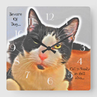 Reloj Cuadrado Guay Tuxedo Cat