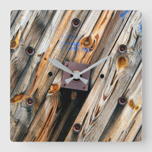 Reloj Cuadrado Guay Wooden Wire Spool