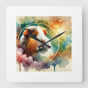 Reloj Cuadrado Guinea Pig in a Serene Meadow 160724AREF260 - Wate