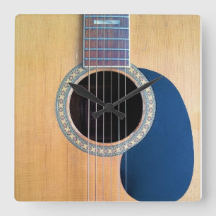 Reloj Cuadrado Guitarra Acústica Dreadnought