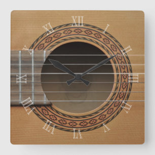 Reloj Cuadrado Guitarra clásica v2