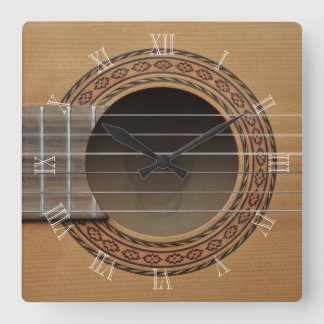 Reloj Cuadrado Guitarra clásica v2