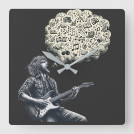 Reloj Cuadrado Guitarra explosiva de Solfeggio