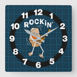 Reloj Cuadrado Guitarra Rockera