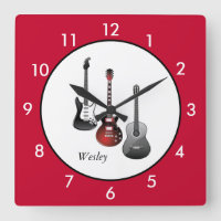 Guitars eléctricos personalizados rojos