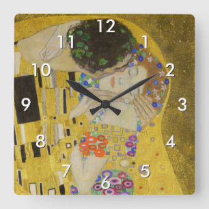 Reloj Cuadrado Gustav Klimt - El beso