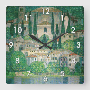 Reloj Cuadrado Gustav Klimt - Iglesia en Cassone