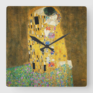 Reloj Cuadrado Gustav Klimt La Pintura Art Nouveau del Kiss