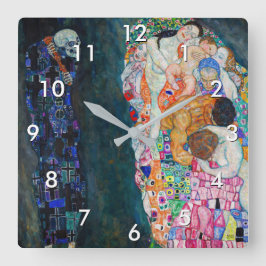 Reloj Cuadrado Gustav Klimt - Muerte y vida