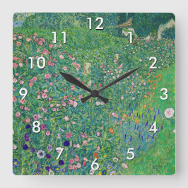 Reloj Cuadrado Gustav Klimt - Paisaje de los jardines italianos