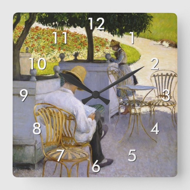 Reloj Cuadrado Gustave Caillebotte - Los Naranjos (Anverso)