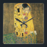 Reloj Cuadrado GUSTAVO KLIMT - El beso 1907<br><div class="desc">GUSTAVO KLIMT - El beso 1907
Efecto metalizado del aceite y de oro en lona</div>