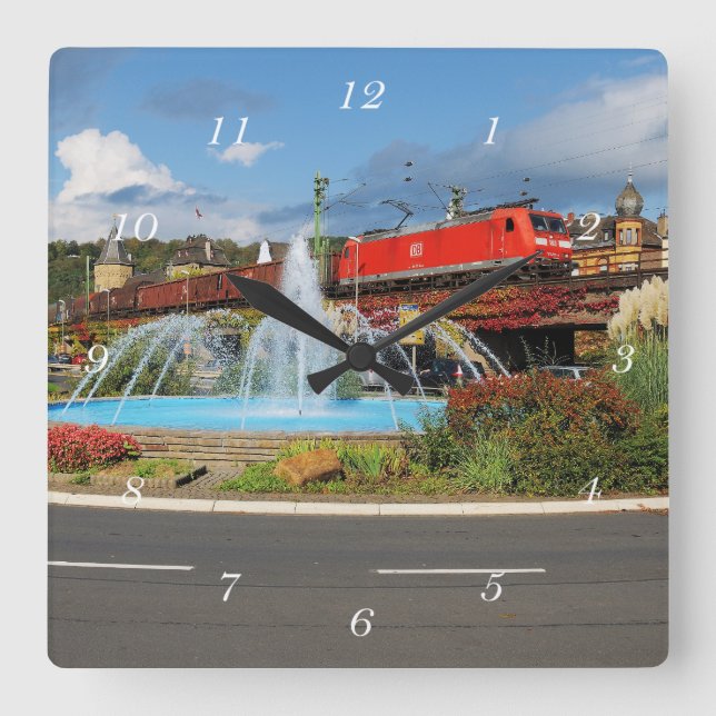 Reloj Cuadrado Güterzug en Linz am Rhein (Anverso)