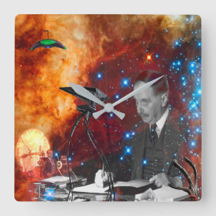 Reloj Cuadrado H.G.Wells Ciencia Ficción
