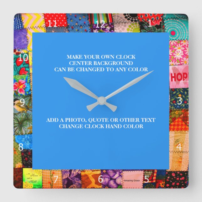 RELOJ CUADRADO HACER SU PROPIO RELOJ* (Anverso)