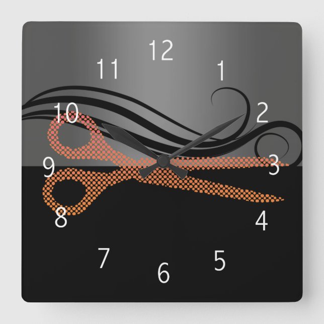 Reloj Cuadrado Hair salon clock (Anverso)