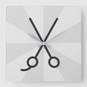 Reloj Cuadrado Hair Stylist Scissors