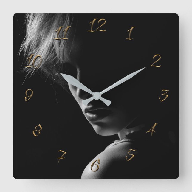 Reloj Cuadrado Hairdresser-beauty salon square wall clock (Anverso)