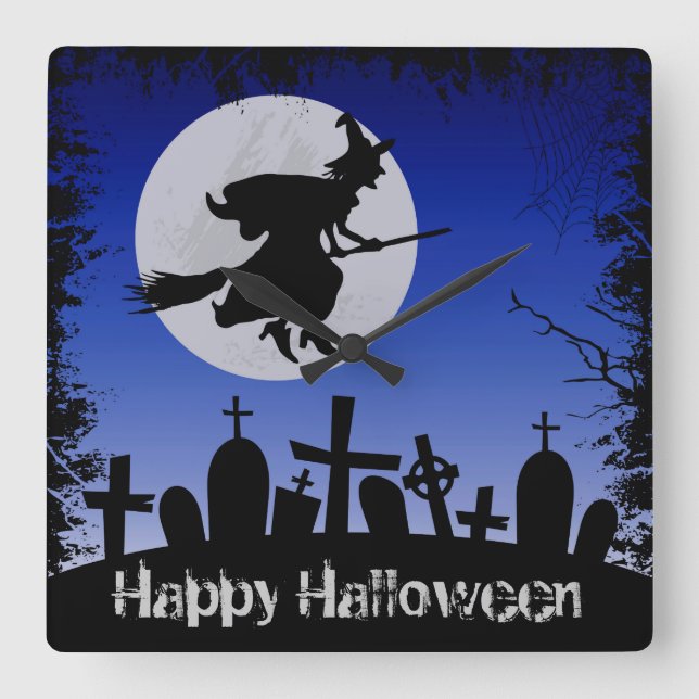 Reloj Cuadrado Halloween (Anverso)