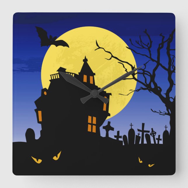 Reloj Cuadrado Halloween (Anverso)