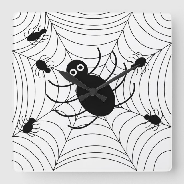 Reloj Cuadrado Halloween de Black Spider (Anverso)