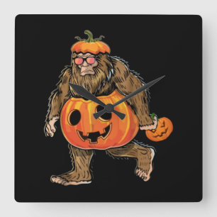 Reloj Cuadrado Halloween de la calabaza de los pies gigantes