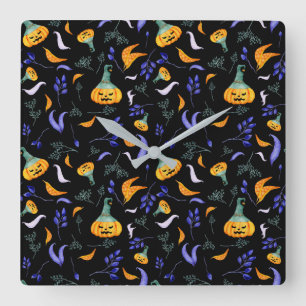 Reloj Cuadrado Halloween Forest Wall Clock