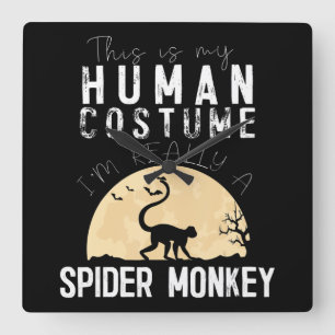 Reloj Cuadrado Halloween Mono de araña humana aterrador horror