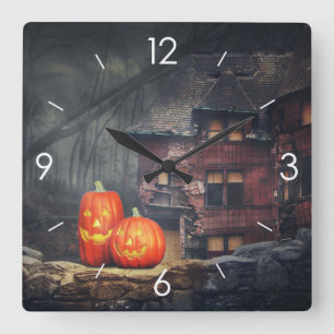Reloj Cuadrado Halloween Moonlight