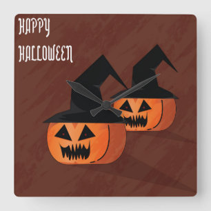 Reloj Cuadrado Halloween Moonlight Haunted House Square Wall Cloc