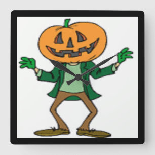 RELOJ CUADRADO HALLOWEEN PUMPKIN HEAD