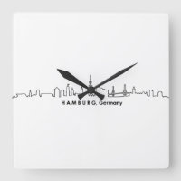 HAMBURG Elbe Alemania Skyline Silhouette